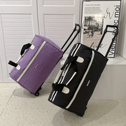 韩版大容量旅行袋手提可折叠轻便登机包短途出差防水旅游袋拉杆包