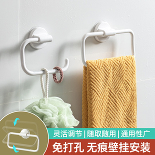 日本壁挂毛巾架浴室免打孔抹布挂圈厕所毛巾，挂环卫生间擦手巾挂架