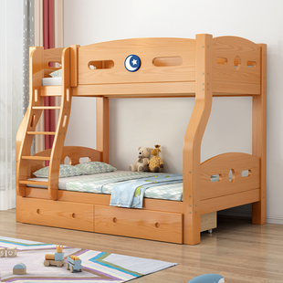 健康民居-a6全实木儿童床上下床，高低床母子，床上下铺子母床双层床