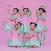 六一儿童蓬蓬裙演出服儿童芭蕾舞裙女童舞蹈服春夏泡泡袖连衣裙