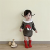 春秋冬女童毛衣套装宝宝，可爱荷叶翻领，蘑菇针织上衣+毛线三角短裤