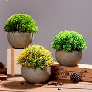 绿植草球仿真花盆栽客厅卧室桌面餐桌装饰品仿真植物小盆景摆.