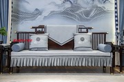 赛丽尔sd181福年现代新中式棉麻四季防滑沙发垫定制沙发套