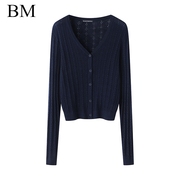 bm夏季镂空冰丝针织开衫，外套bm薄款空调针织防晒衣