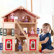 2023儿童diy小屋仿真木制过家家玩具 男女孩城堡别墅公主娃娃屋房