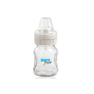 美国born free玻璃防胀气宽口径奶瓶PP160ml