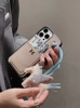 欧美潮牌适用苹果15手机壳插卡包iphone15promax水钻马挂绳(马挂绳)14全包皮质13奢华闪钻12mini时尚女款11保护套