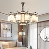 轻奢新中式全铜云石客厅吊灯现代简约大气中国风禅意卧室餐厅