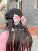 百搭韩版蝴蝶结发夹网红高颜值后脑勺头饰学生小女孩头花发卡