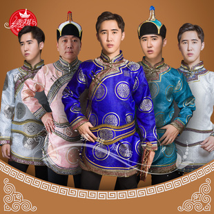 高端蒙古袍男生活装短款成人，蒙古上衣男日常装男士蒙族服装传统
