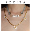 zzzita26个英文字母定制名字小雏菊项链叠戴锁骨链轻奢小众设计