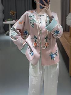 藏月新中式国风女装端庄大气复古重工刺绣春款外套F13731290