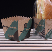 餐包袋餐包盒面包包装袋烘焙纸托盒胡萝卜牛角包吐司西点袋100套