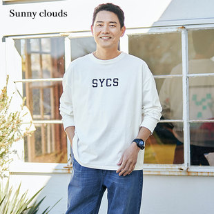桑妮库拉/Sunny clouds Shuttle Notes日本面料 男式纯棉长袖T恤