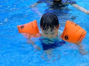 手臂圈加厚双层水袖成人儿童，通用初学游泳浮圈双气囊充气游泳装备
