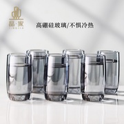 玻璃杯耐热泡茶杯早餐牛奶杯高硼硅玻璃水壶套装家用待客喝水杯子