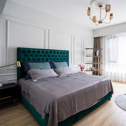 北欧布艺床简约现代大小户型，双人床奢华型主卧室，床轻奢方形婚床