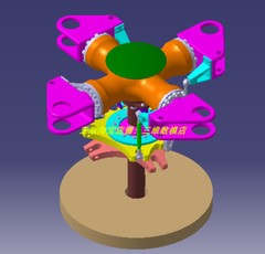 直升机飞机转子 旋翼结构转动部件 三维模型 几何数模 3D打印素材