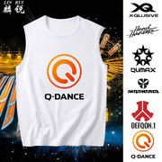 猎头者hardstyle Q-Dance电音DJ无袖T恤衫男士纯棉背心凉快上衣服