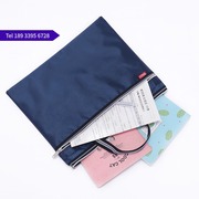 1德仕横款文件包d310帆布，蓝色便宜打高横款手提文件袋简洁黑色