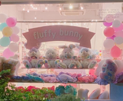 日本手作 fluffy bunny 可爱彩虹兔子小熊毛绒玩偶公仔娃娃
