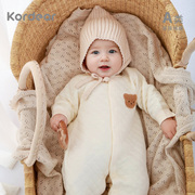 考拉蒂尔宝宝保暖连体衣，秋冬季婴儿，夹棉哈衣新生儿冬装哈衣爬服