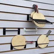 20个邮黑色乒乓球拍展示架，槽板挂钩托架，挂板挂架球拍货架钩