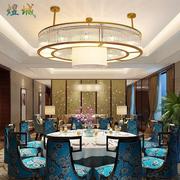 新中式酒店包厢水晶灯圆形别墅客厅大厅灯大气餐厅大堂宴会厅吊灯