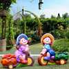 速发户外卡通人物花缸雕塑别墅，花园庭院园林景观摆件幼儿园花盆装