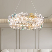 客厅灯水晶吊灯创意艺术琉璃花朵卧室灯法式温馨浪漫房间灯具