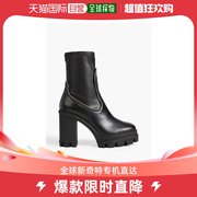 香港直邮潮奢giuseppezanotti女士，拉链装饰皮质防水台短靴