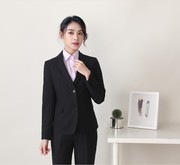 光大银行藏蓝色西装女士行服工作服光大工装西服西裤衬衫