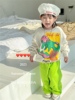 kingdada韩系童装男童恐龙涂鸦卫衣套装2024春款中小童2件套