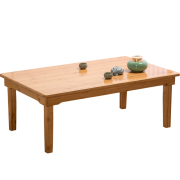 速发楠竹折叠炕桌榻榻米桌子飘窗饭桌正方形实木质方桌小茶几