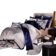 欧式床上用品四六件套高档美式家纺别墅贡缎，被套床单八十多件套