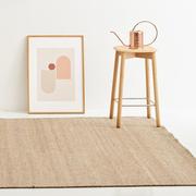 日本购纯手工，编织羊毛地毯系列纯色，极简日系客厅地毯