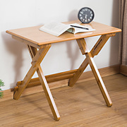 竹写字桌实木家用课桌小学生书桌可折叠儿童学习桌可升降桌椅套装