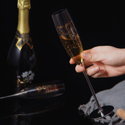 年终折扣高颜值轻奢香槟红酒高脚玻璃酒杯对杯礼盒