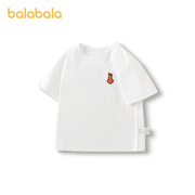 巴拉巴拉短袖T恤男女中大童夏装小童纯棉兔子刺绣亲子款上衣