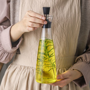 透明玻璃油壶 玻璃密封调料瓶 家用厨房酱油醋壶套装调味瓶玻璃壶