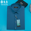 雅戈尔短袖衬衫男商务休闲蓝色修身竹纤维高级感简约半袖男士衬衣