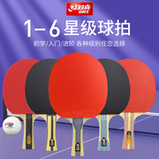 红双喜123456星级乒乓球拍儿童小学生初学一二三四星专业兵乓球拍