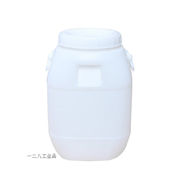 50L加厚大号双耳白色塑料水桶扁塑料桶方桶化工桶定制50L双耳白色