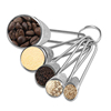 不锈钢量勺5件套装烘焙工具厨房家用咖啡奶粉称克度刻度计量量匙