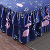 棉床裙紫色田园风床罩床套单件保护套遮盖防滑防尘床笠荷叶边花卉