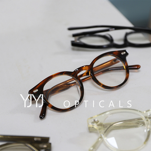 gm黑框防蓝光近视眼镜框，女时尚板材，平光眼镜男潮素颜神器可配度数
