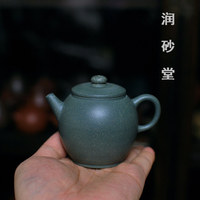 润砂堂正宗80年代民国绿泥传统手工巨具轮珠壶小品宜兴紫砂壶