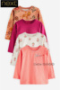 英国Next女童粉橘色卡通花朵长袖T恤纯棉四件D57-082