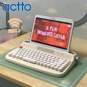 韩国actto蓝牙无线ipad平板电脑外接键盘复古圆点打字机mini可爱支架学院，ins潮适用于安卓苹果华为小米笔记本