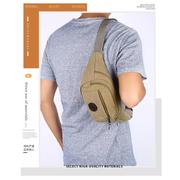 加厚帆布腰包胸包大容量多功能男休闲包包女斜挎包生意手机包